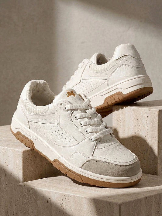 Sneaker Shoes for Men | Lightweight & Comfortable with Cushioned Insole PU (Polyurethane) Upper TPR Sole Lace-Up Closure