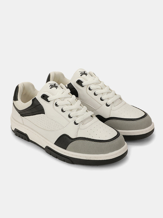 Sneaker Shoes for Men | Lightweight & Comfortable with Cushioned Insole PU (Polyurethane) Upper TPR Sole Lace-Up Closure