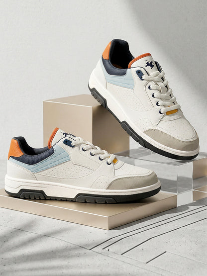 Sneaker Shoes for Men | Lightweight & Comfortable with Cushioned Insole PU (Polyurethane) Upper TPR Sole Lace-Up Closure