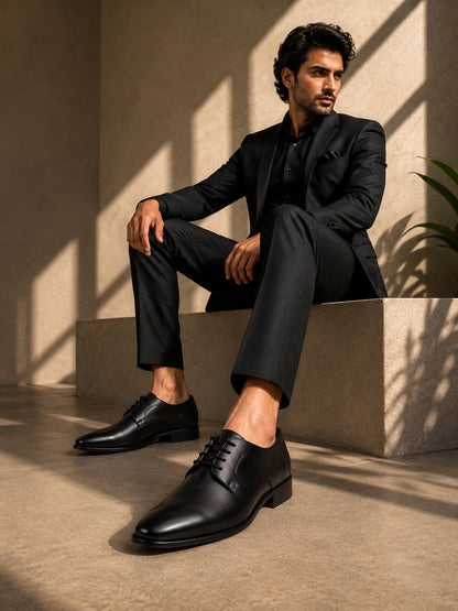 Men’s Black Solid Formal Shoes