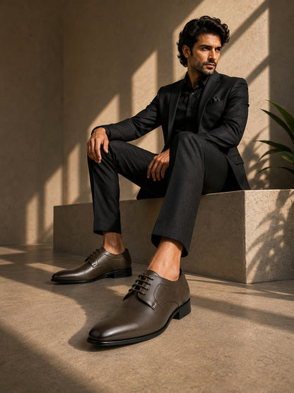 Men’s Brown Solid Formal Shoes