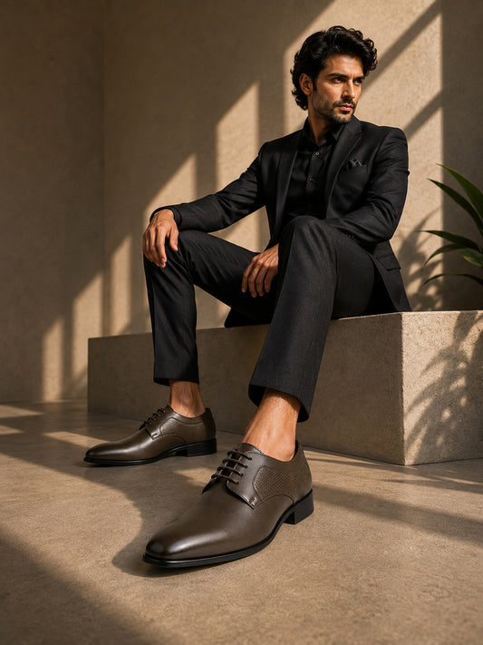 Men’s Brown Solid Formal Shoes
