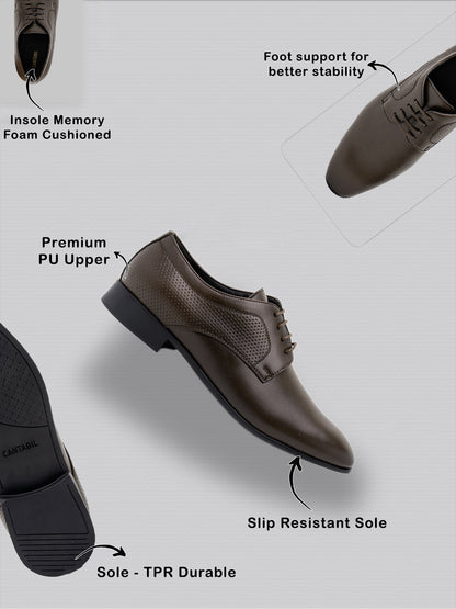 Men’s Brown Solid Formal Shoes