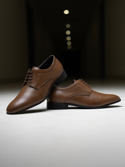 Men’s Tan Solid Formal Shoes