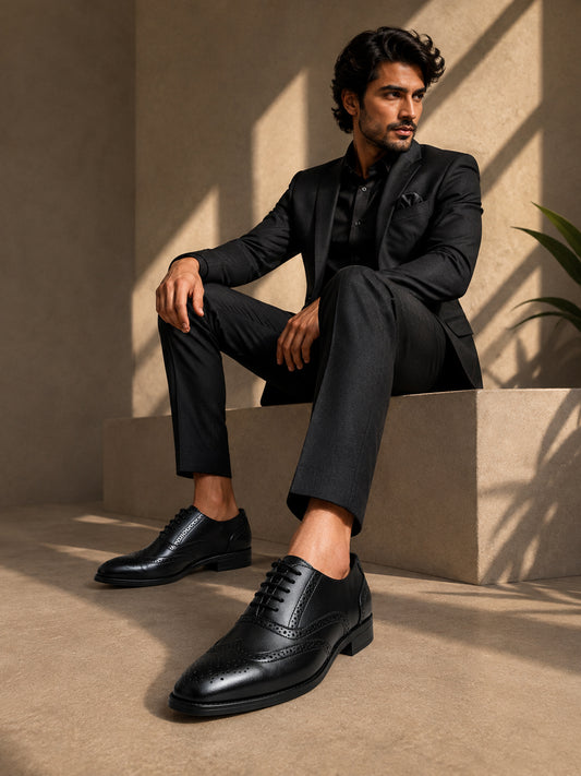 Men’s Black Solid Formal Shoes