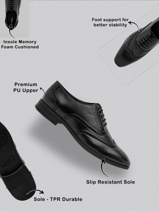 Men’s Black Solid Formal Shoes