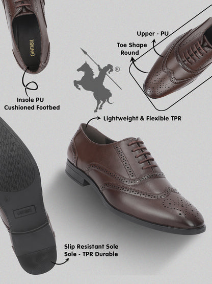 Men’s Brown Solid Formal Shoes