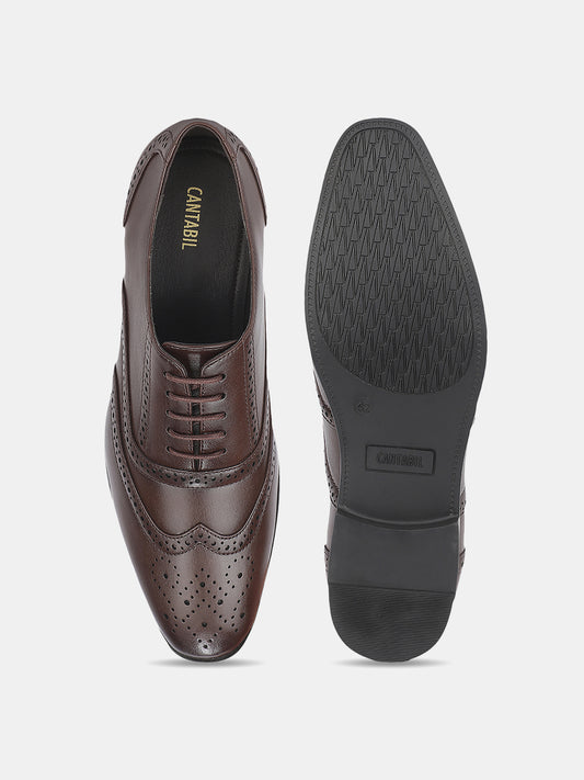 Men’s Brown Solid Formal Shoes