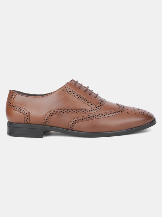 Men’s tan Solid Formal Shoes