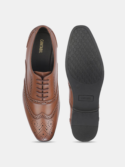 Men’s tan Solid Formal Shoes