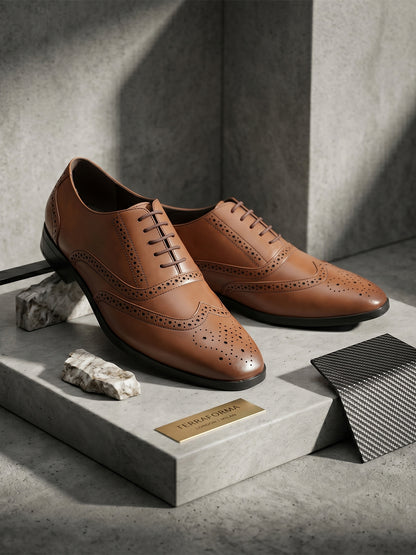 Men’s tan Solid Formal Shoes