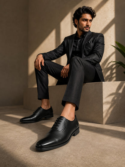 Men’s Black Solid Formal Shoes