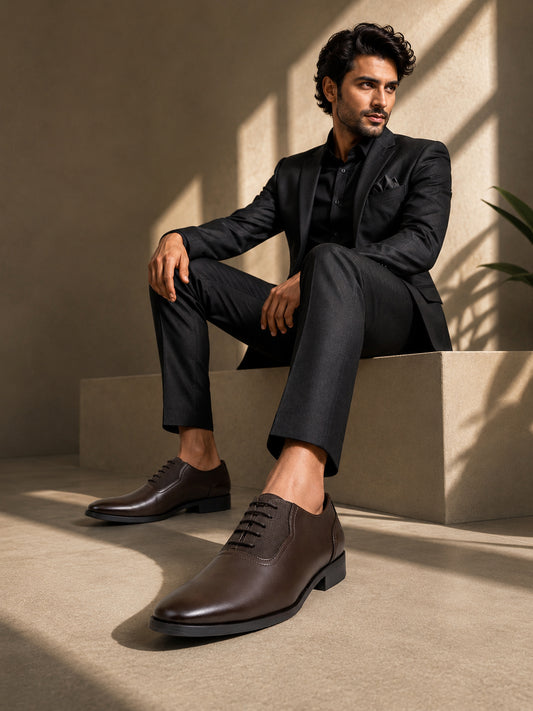 Men’s Brown Solid Formal Shoes