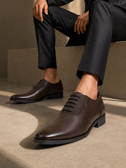 Men’s Brown Solid Formal Shoes