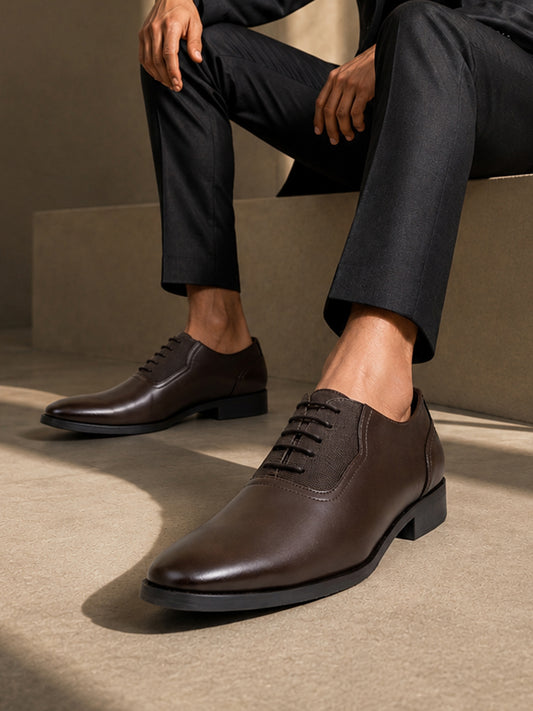 Men’s Brown Solid Formal Shoes