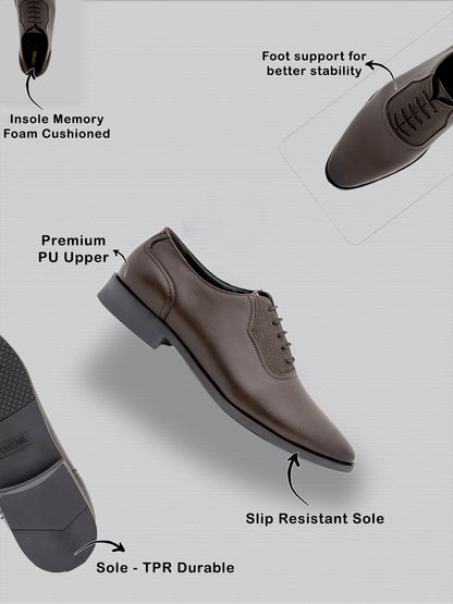 Men’s Brown Solid Formal Shoes