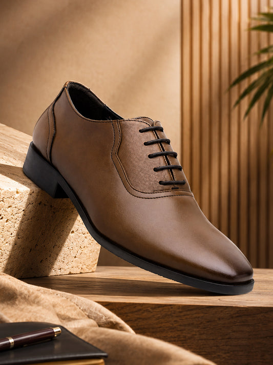 Men’s tan Solid Formal Shoes