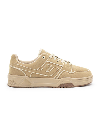Men's Beige Colourblock Casual Sneakers