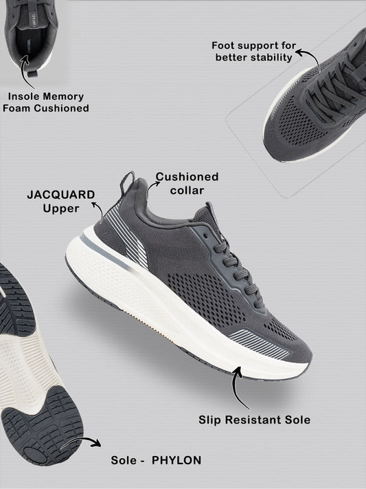 Men's Grey Colourblock Casual Shoes