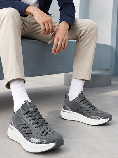 Men's Grey Colourblock Casual Shoes