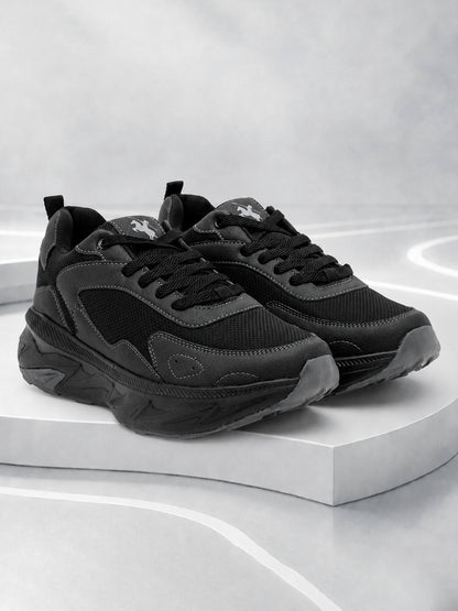 Men's Black Solid Casual Shoes