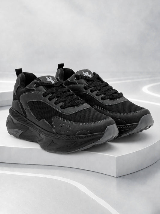 Men's Black Solid Casual Shoes