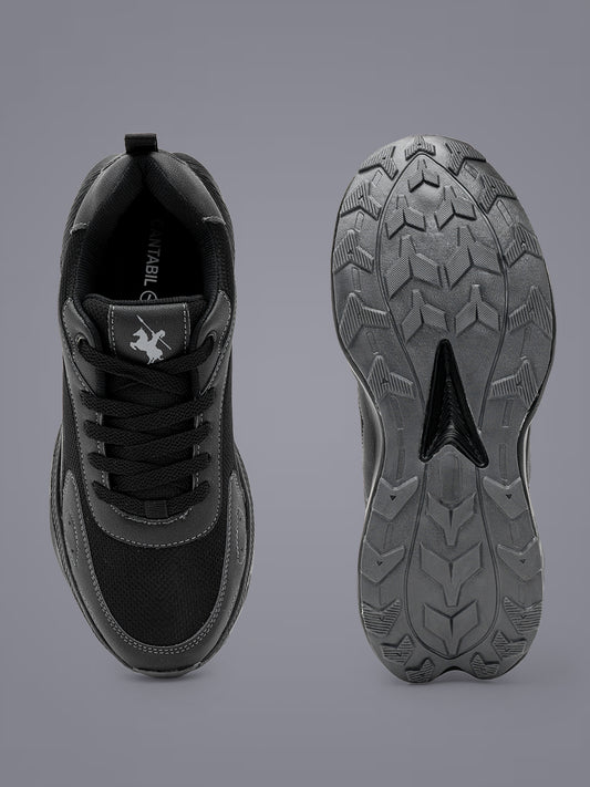 Men's Black Solid Casual Shoes