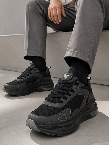 Men's Black Solid Casual Shoes
