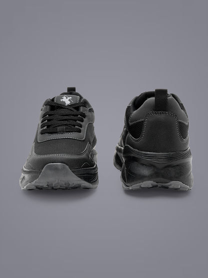 Men's Black Solid Casual Shoes