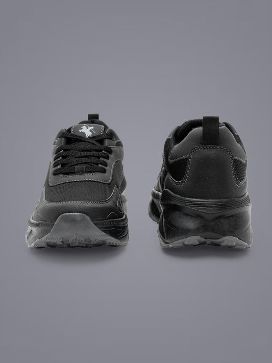 Men's Black Solid Casual Shoes