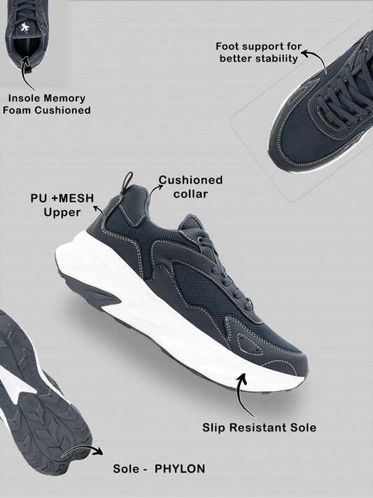 Men's Grey Solid Casual Shoes