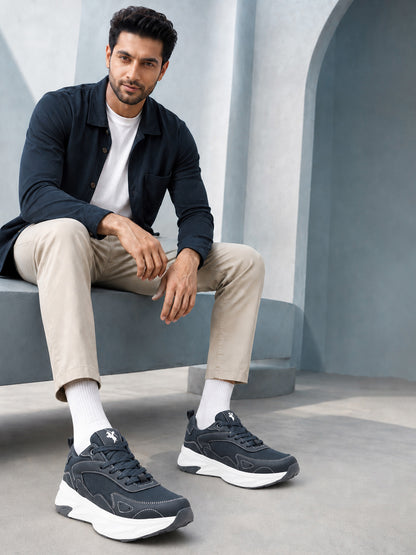 Men's Grey Solid Casual Shoes