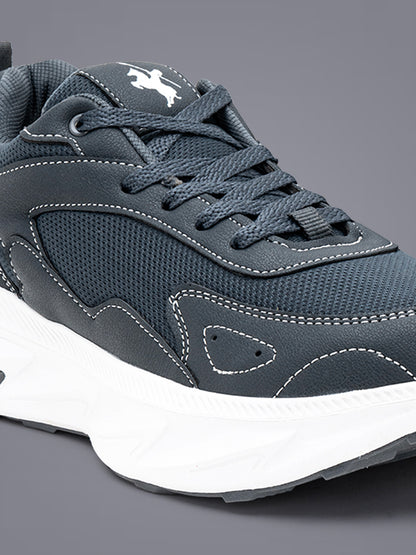 Men's Grey Solid Casual Shoes