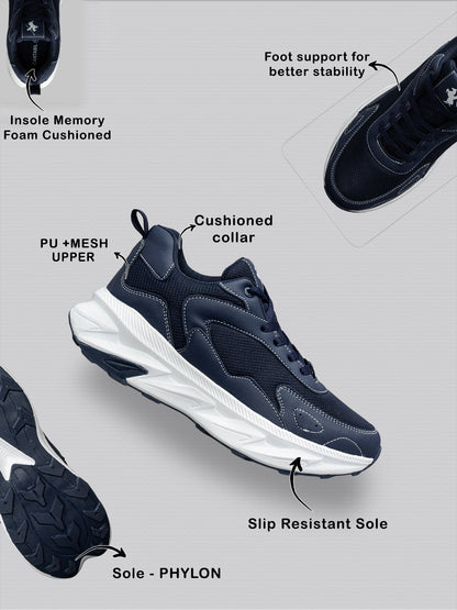 Men's Navy Solid Casual Shoes