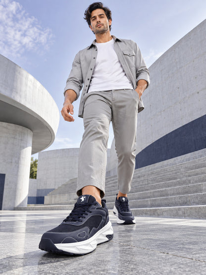 Men's Navy Solid Casual Shoes