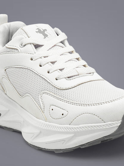 Men's White Solid Casual Shoes