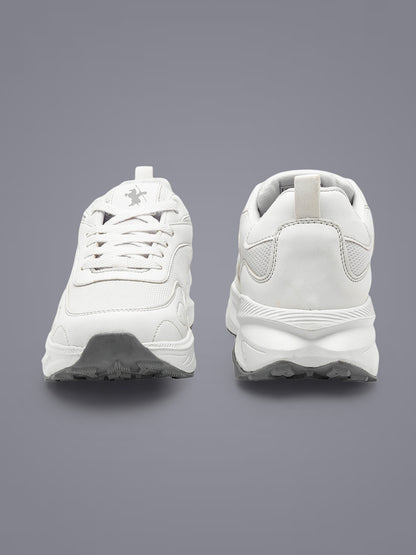 Men's White Solid Casual Shoes