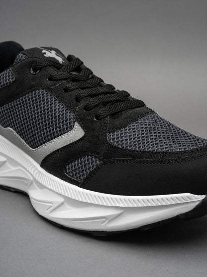Men's Black Colourblock Casual Shoes