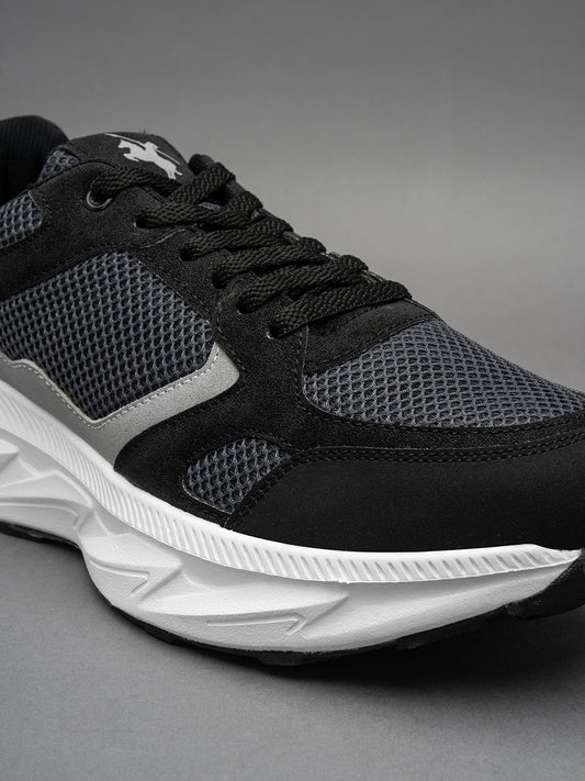 Men's Black Colourblock Casual Shoes