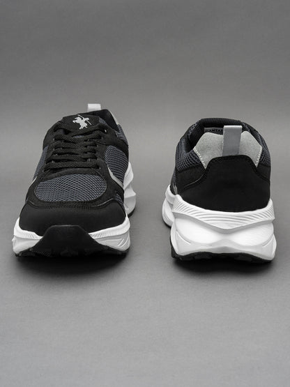 Men's Black Colourblock Casual Shoes
