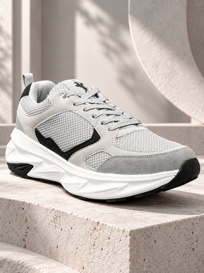 Men's Grey Colourblock Casual Shoes