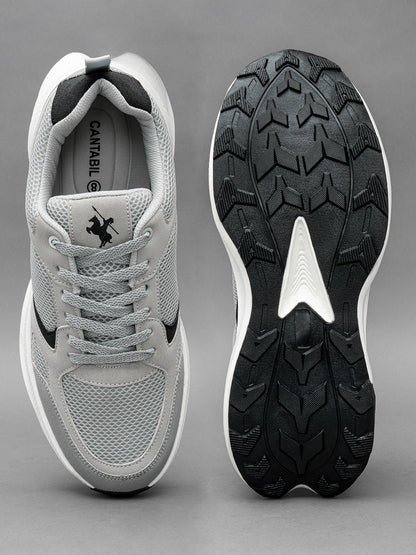 Men's Grey Colourblock Casual Shoes