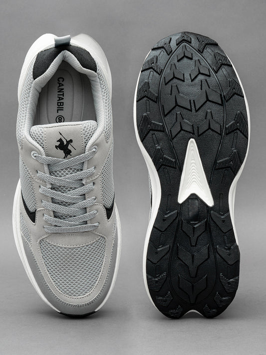 Men's Grey Colourblock Casual Shoes