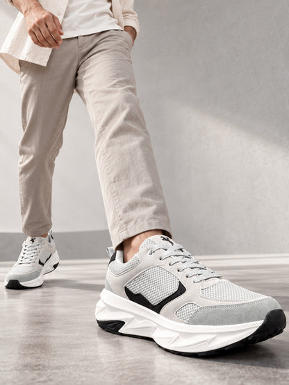 Men's Grey Colourblock Casual Shoes