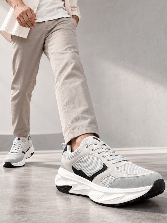 Men's Grey Colourblock Casual Shoes