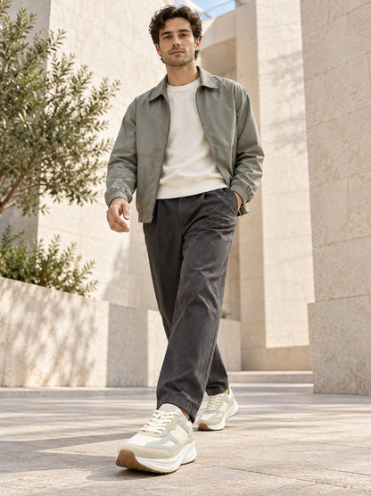 Men's Beige Colourblock Casual Shoes