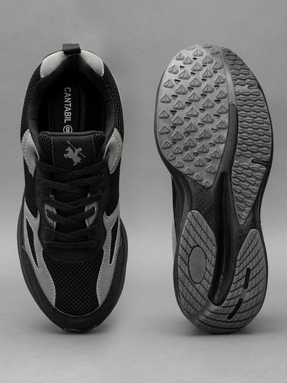 Men's Black Colourblock Casual Shoes