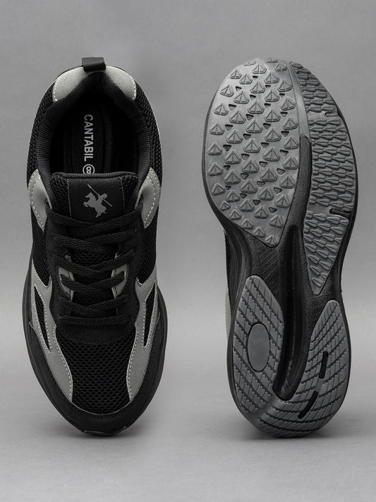 Men's Black Colourblock Casual Shoes