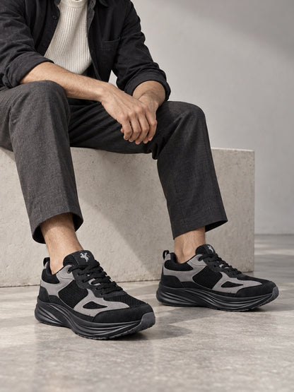 Men's Black Colourblock Casual Shoes
