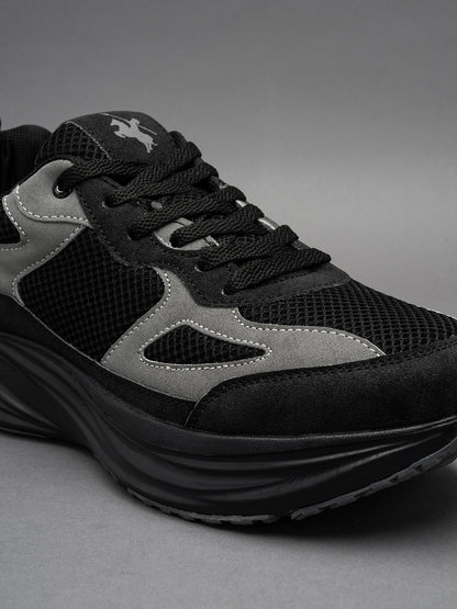 Men's Black Colourblock Casual Shoes